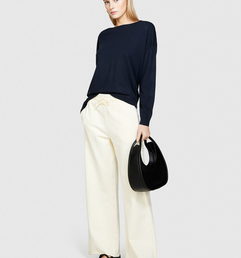 Boat neck sweater - women's boat neck sweaters - Dark Blue | Sisley image number 1